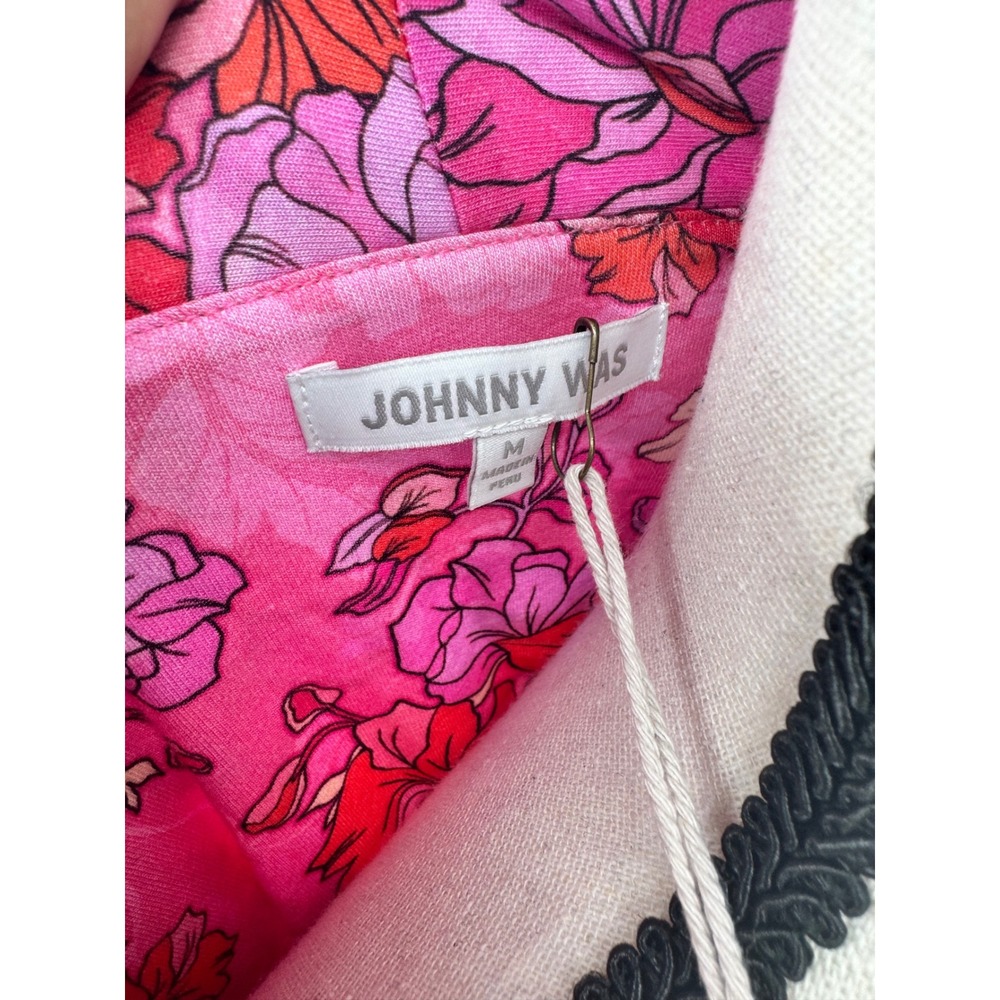 Johnny Was Pink Floral Satin Robe - Picture 6 of 16